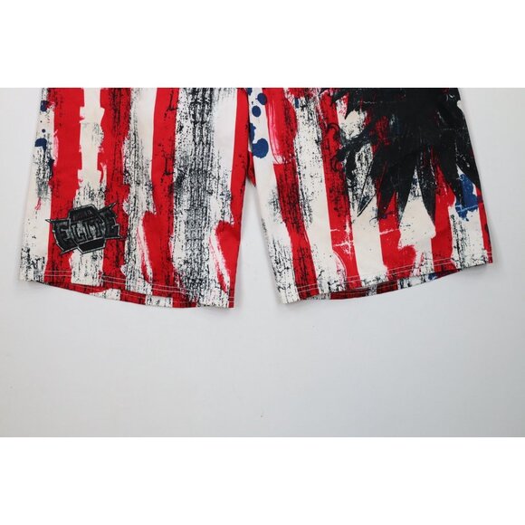 Vtg Y2K MMA Elite Mens Medium USA Flag Eagle UFC Fighting Board Shorts Trunks - Picture 4 of 15